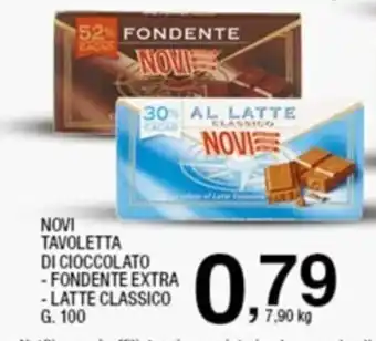 Sigma Novi Tavoletta di Cioccolato Fondente Extra/Latte Classico 100g offerta