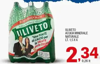 Sigma Uliveto Acqua Minerale Naturale 1,5lt x 6 offerta
