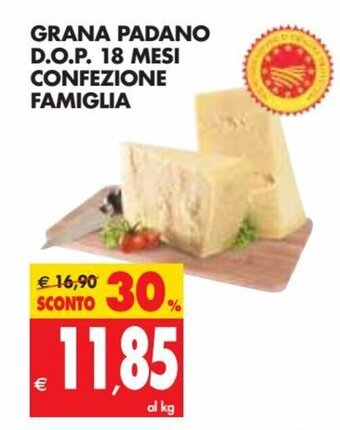 Tigros Grana Padano D.O.P. 18 mesi Confezione Famiglia offerta