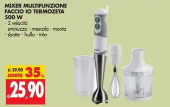 Tigros Mixer Multifunzione Faccio Io Termozeta 500 W offerta