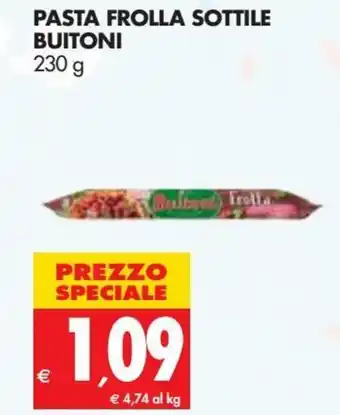 Tigros Buitoni Pasta Frolla Sottile 230g offerta
