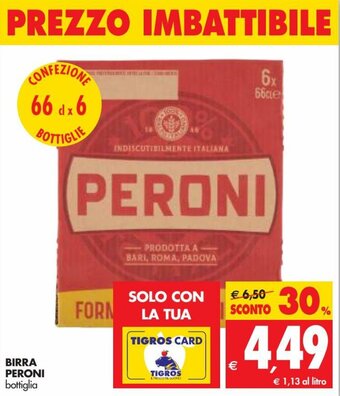 Tigros Peroni Birra offerta