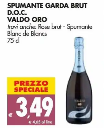 Tigros Valdo Oro Spumante Garda Brut D.O.C. 75cl offerta