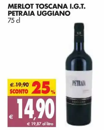 Tigros Petraia Uggiano Merlot Toscana I.G.T. 75cl offerta