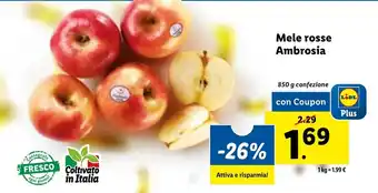 Lidl Mele rosse Ambrosia 850g offerta