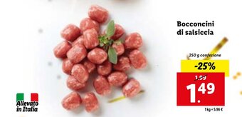 Lidl Bocconcini di salsiccia 250g offerta