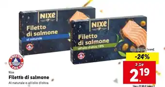 Lidl Nixe Filetto di salmone 100g offerta