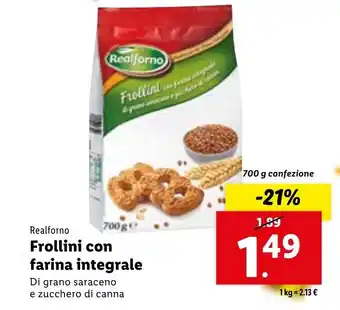 Lidl Realforno Frollini con farina integrale 700g offerta