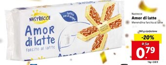 Lidl Nastrecce Amor di latte 280g offerta