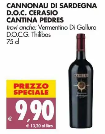 Cantina Pedres Cannonau di Sardegna D.O.C. Cerasio 75cl