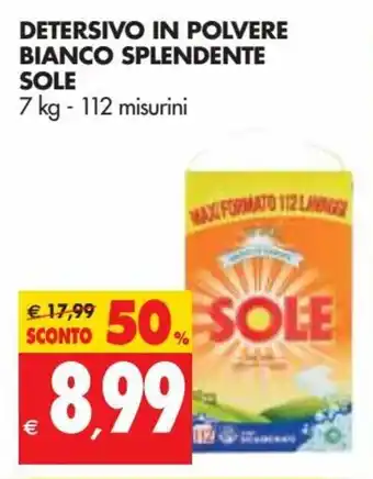 Tigros Sole Detersivo in Polvere Bianco Splendente 7kg offerta