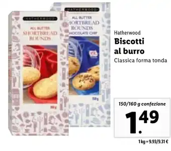 Lidl Hatherwood Biscotti al burro 150/160g offerta