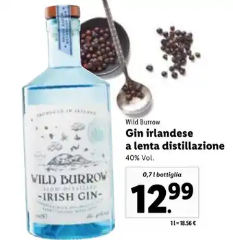 Lidl Wild Burrow Gin irlandese a lenta distillazione 0,7L offerta