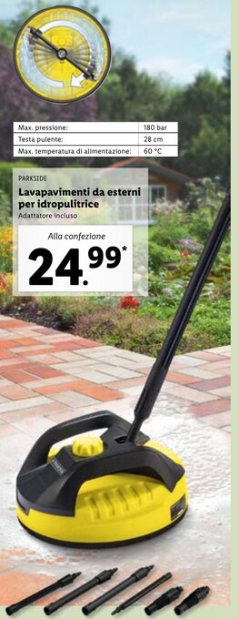 Lidl Parkside Lavapavimenti da esterni per idropulitrice offerta