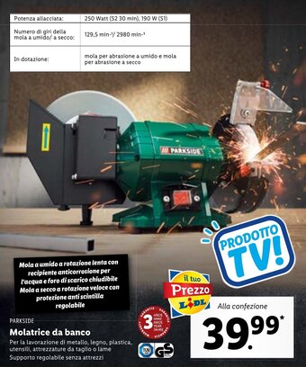 Lidl Parkside Molatrice da banco offerta