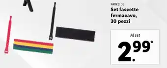 Lidl Parkside Set fascette fermacavo, 30 pezzi offerta