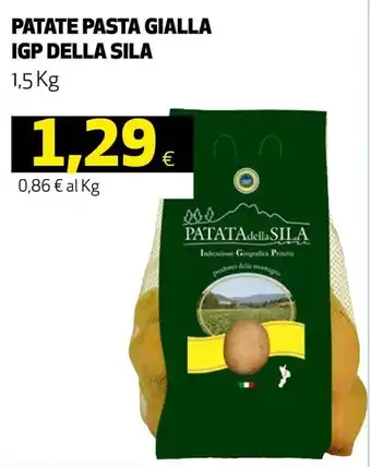 Ipercoop Patate Pasta Gialla IGP Della Sila 1,5 kg offerta