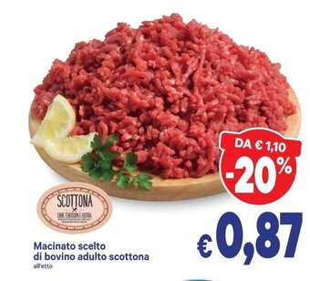 A&O Macinato scelto di bovino adulto scottona offerta