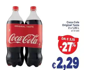 A&O Coca-Cola Original Taste 2 x 1,35l offerta