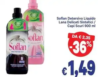 Soflan Detersivo Liquido Lana Delicati Sintetico / Capi Scuri 900ml