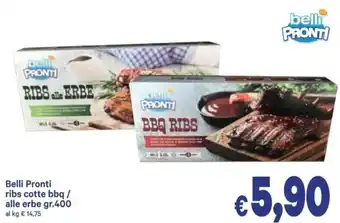 A&O Belli Pronti/ribs cotte bbq/alle erbe 400gr. offerta