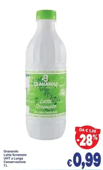 A&O Granarolo Latte Scremato UHT a lunga Conservazione 1l offerta