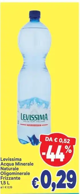 A&O Levissima Acqua Minerale Naturale Oligominerale Frizzante 1,5l offerta