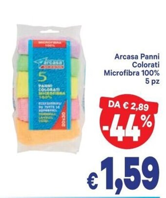 A&O Arcasa Panni Colorati Microfibra 100% 5 pz offerta