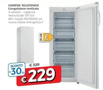 A&O Comfee' RCU219WH1 Congelatore verticale offerta