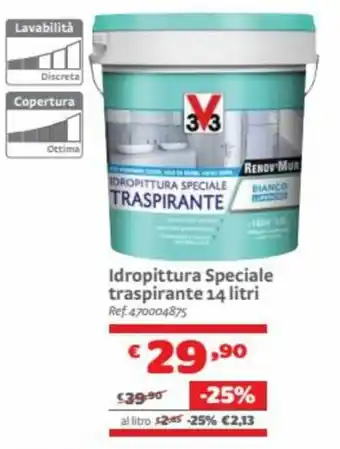 Bricocenter Idropittura Speciale traspirante 14 litri offerta
