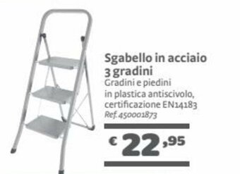 Bricocenter Sgabello in acciaio 3 gradini offerta