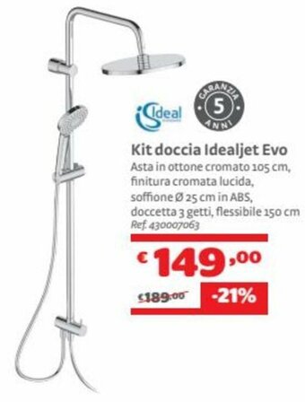 Bricocenter Kit doccia Idealjet Evo offerta