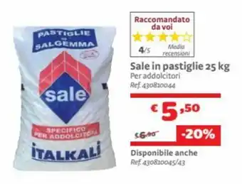 Bricocenter Sale in pastiglie 25 kg offerta