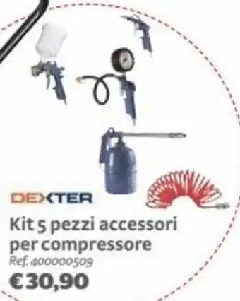 Bricocenter Dexter Kit 5 pezzi accessori per compressore offerta
