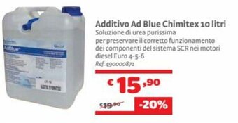 Bricocenter Additivo Ad Blue Chimitex 10 litri offerta