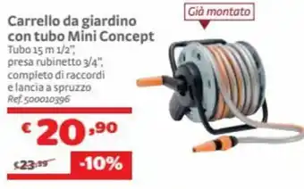 Bricocenter Carrello da giardino con tubo Mini Concept offerta