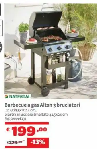 Bricocenter Naterial Barbecue a gas Alton 3 bruciatori offerta