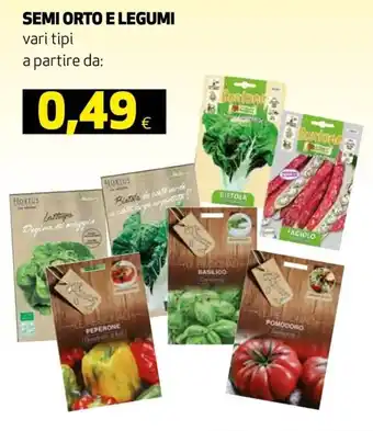 Ipercoop Semi Orto e Legumi vari tipi offerta