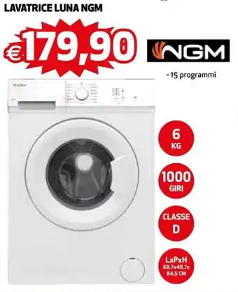 Ipercoop NGM Lavatrice Luna offerta