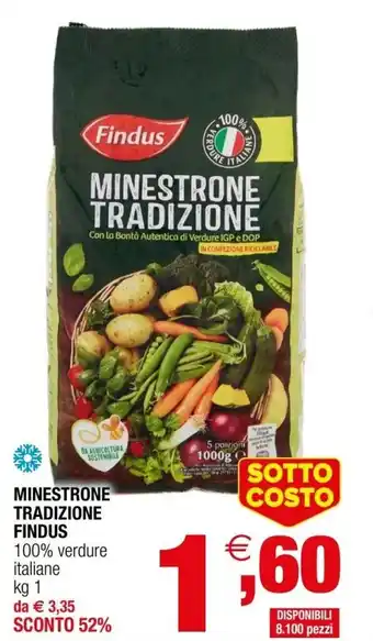 Iperal Findus Minestrone Tradizione 1 kg offerta