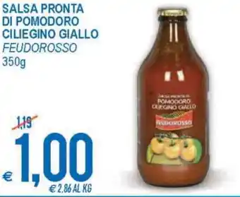 MD Discount Feudorosso Salsa Pronta di Pomodoro Ciliegino Giallo 350g offerta