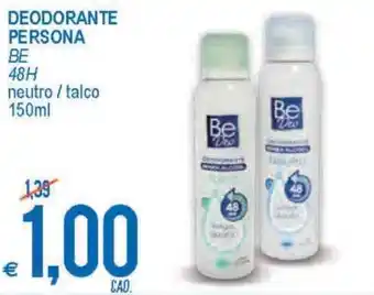 MD Discount Be Deodorante Persona 150ml offerta