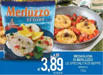 MD Discount Le Specialità di Beppe Medaglioni di Merluzzo 720g offerta