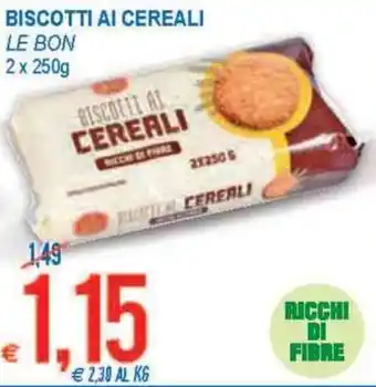 MD Discount Le Bon Biscotti Ai Cereali 2 x 250g offerta