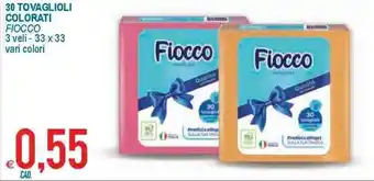 MD Discount Fiocco 30 Tovaglioli Colorati 3 veli - 33 x 33 offerta