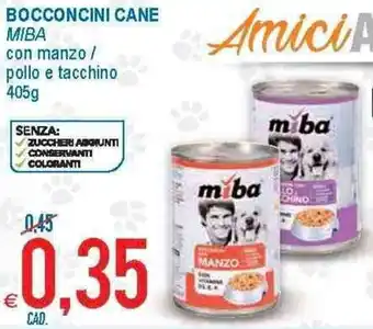 MD Discount Miba Bocconcini Cane 405g offerta