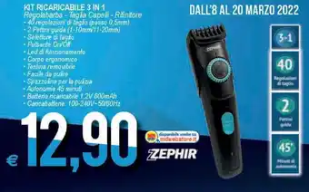 MD Discount Zephir Kit Ricaricabile 3 in 1 offerta