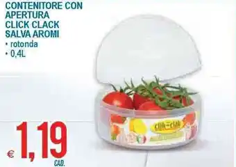 MD Discount Contenitore con Apertura Click Clack Salva Aromi 0,4L offerta