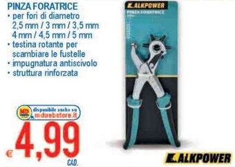 Alkpower Pinza Foratrice