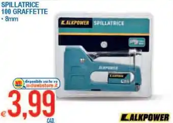 MD Discount Alkpower Spillatrice 100 Graffette 8mm offerta
